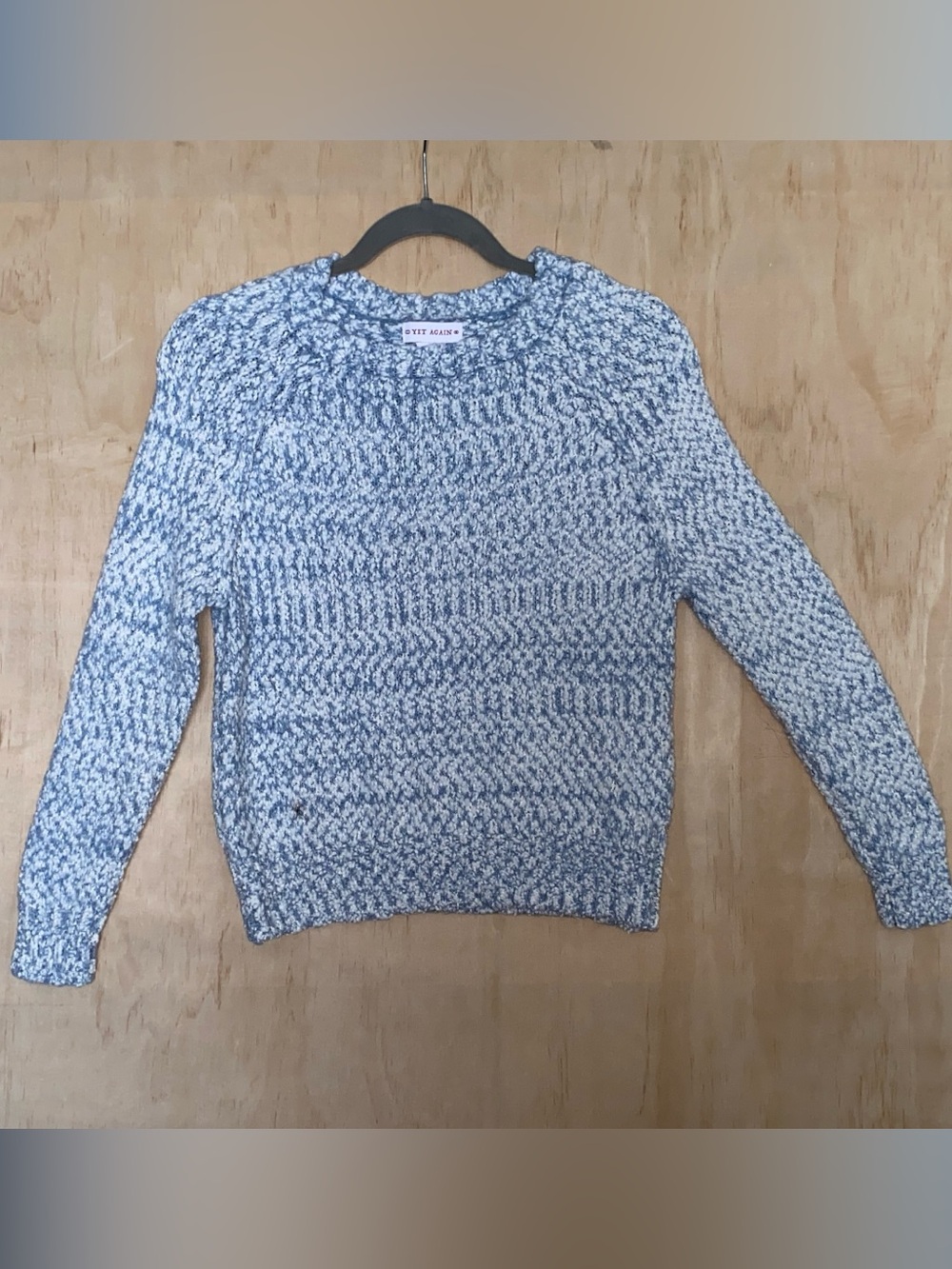 Yet again Blue & White Marled Crewneck Sweater